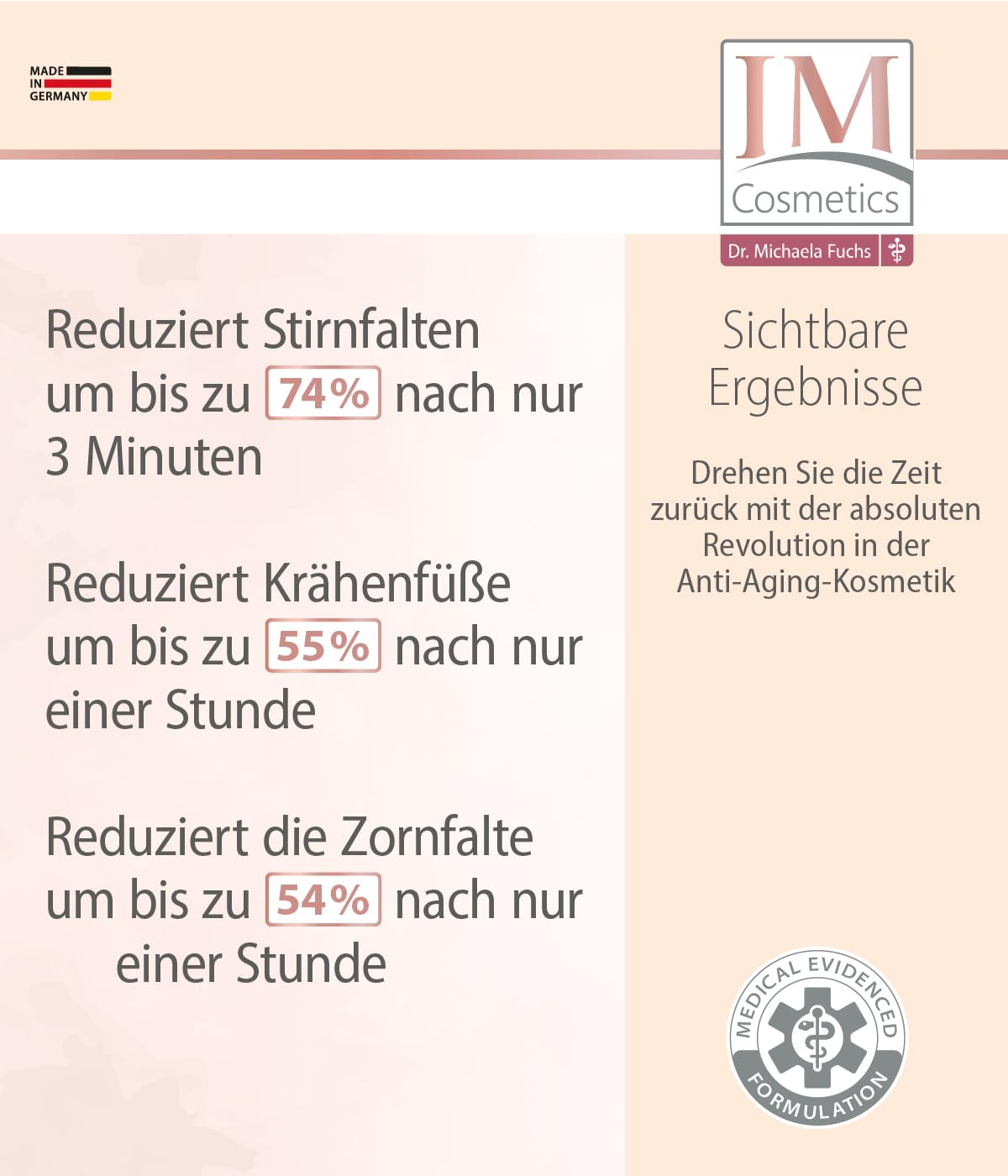 Genius IM Cosmetics NAD+ Elastin intensiv Gesichtspflege 3‑tlg. – Anti‑Aging Serum, Creme & Körperlotion – Anti Falten, straffend & glättend – für empfindliche Haut Geschenkset Dr. Michaela Fuchs