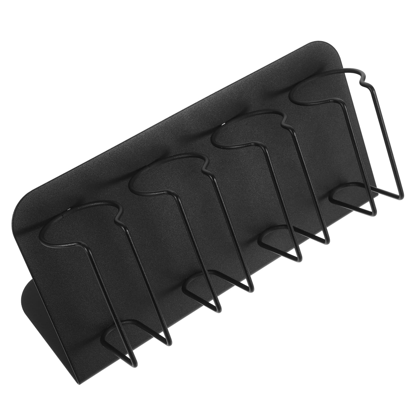 WOONEKY Soporte de Pared para Secador y Recortadora de Pelo, Acero Inoxidable Negro, Organización Segura para Salón y Baño