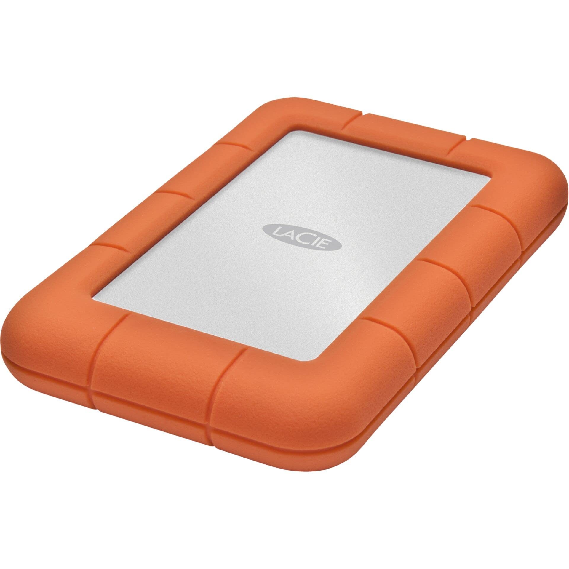 LaCie Rugged Mini 4To Disque dur externe 6,35 cm (2.5") USB-A (USB 3.2 Gen 1) Argent, Orange 9000