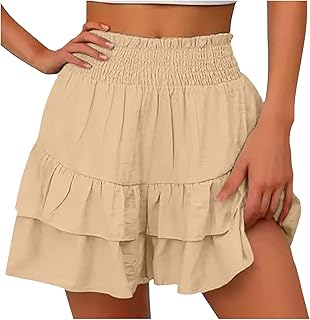 2025 - Moda Mujer Color Sólido Sexy Pantalones Cortos Anchos con Falda Vertical Casual Pantalones Deportivos Pantalones Mujer