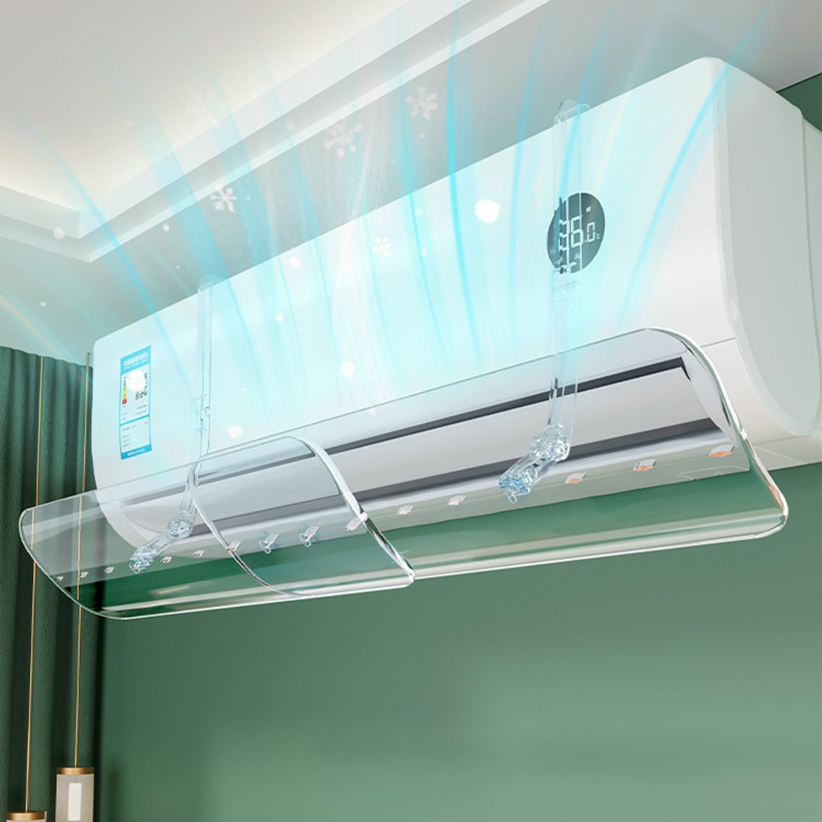 Deflettore Per Presa D'Aria Calda Baffle Montato A Parete Retrattile | Deviatore Aria Per Condizionatori Split Casa Interno Soggiorno Camera Dei Bambini Appartamento Ufficio Parete Soffitto