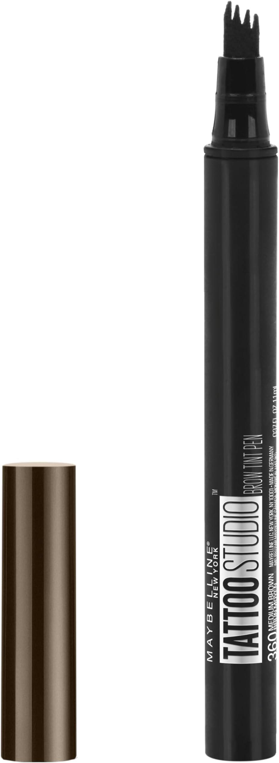 New York TattooStudio Brow Tint Pen Makeup, Deep Brown, 0.037 fl. oz.