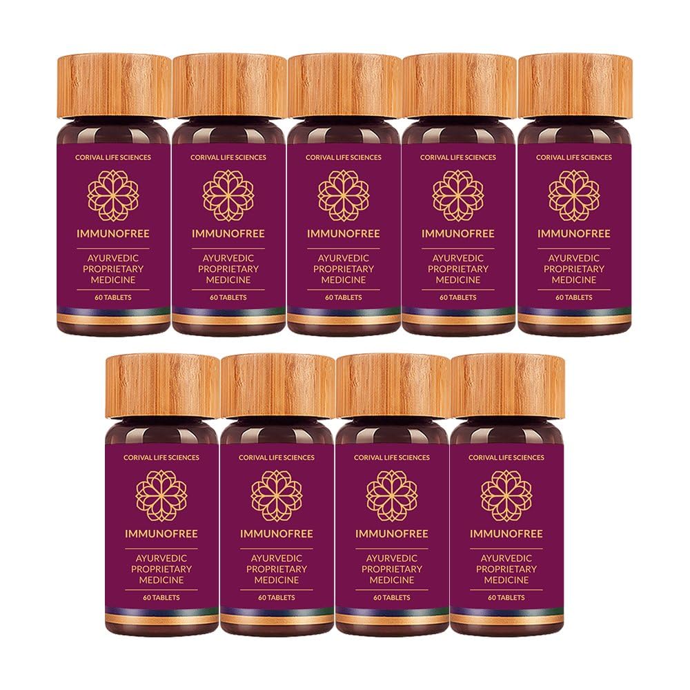 Biogetica Immunofree Herbal Supplement for Immune Support - Natural Potent Blend of Tulsi Kalmegh Yashtimadhu Giloy for Immune