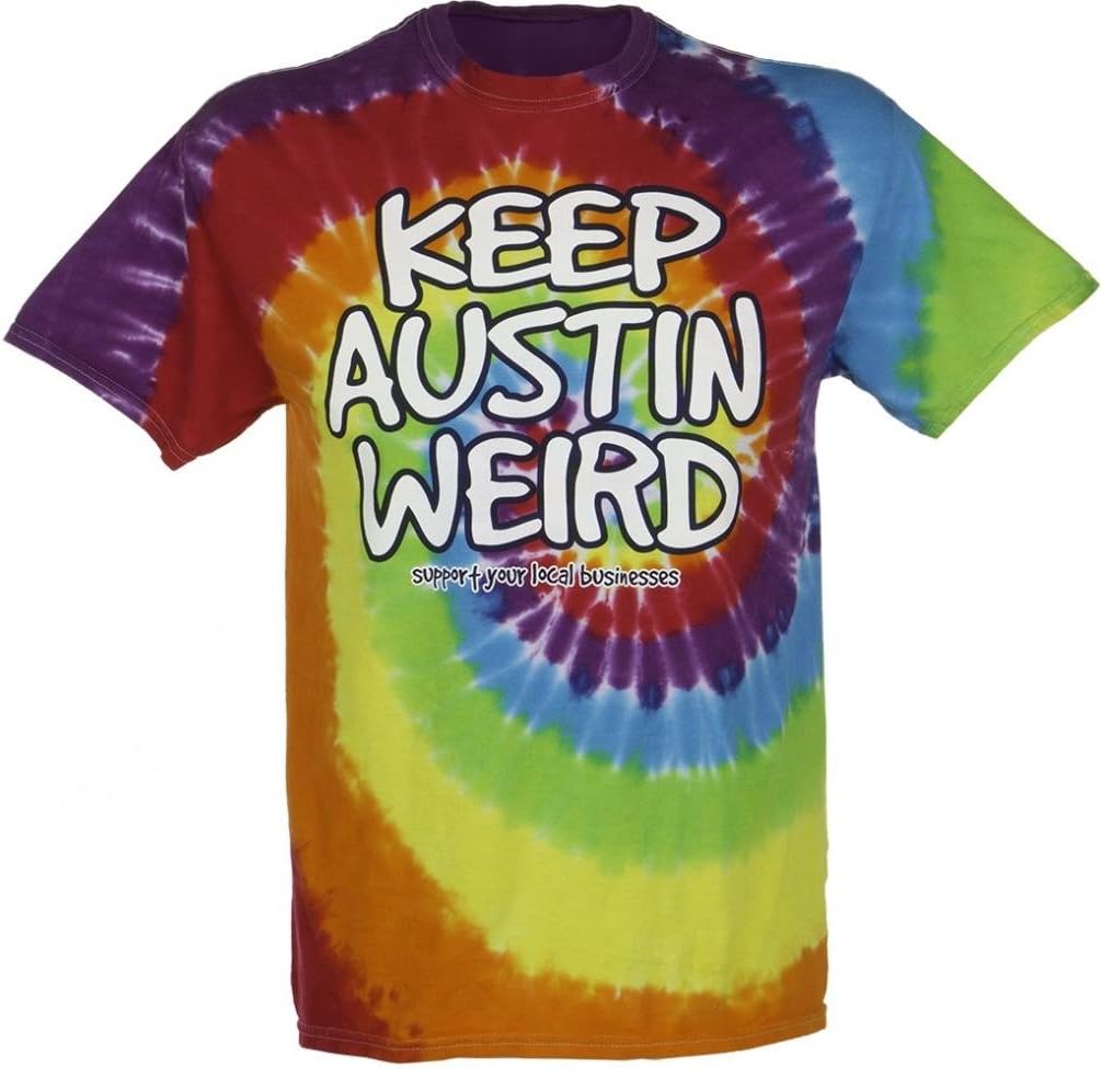 University Co-op Unisex Keep Austin Weird Tie-dye T-shirt By Outhouse Designs (Medium)