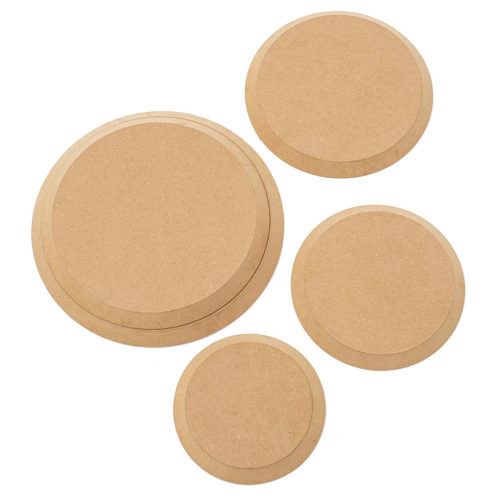 VILLCASE Lot de 5 Moules en Bois Ronds pour Poterie, Faciles à Utiliser et Empilables, Design Multicouche pour Modelage d'argile en Poterie Artisanale