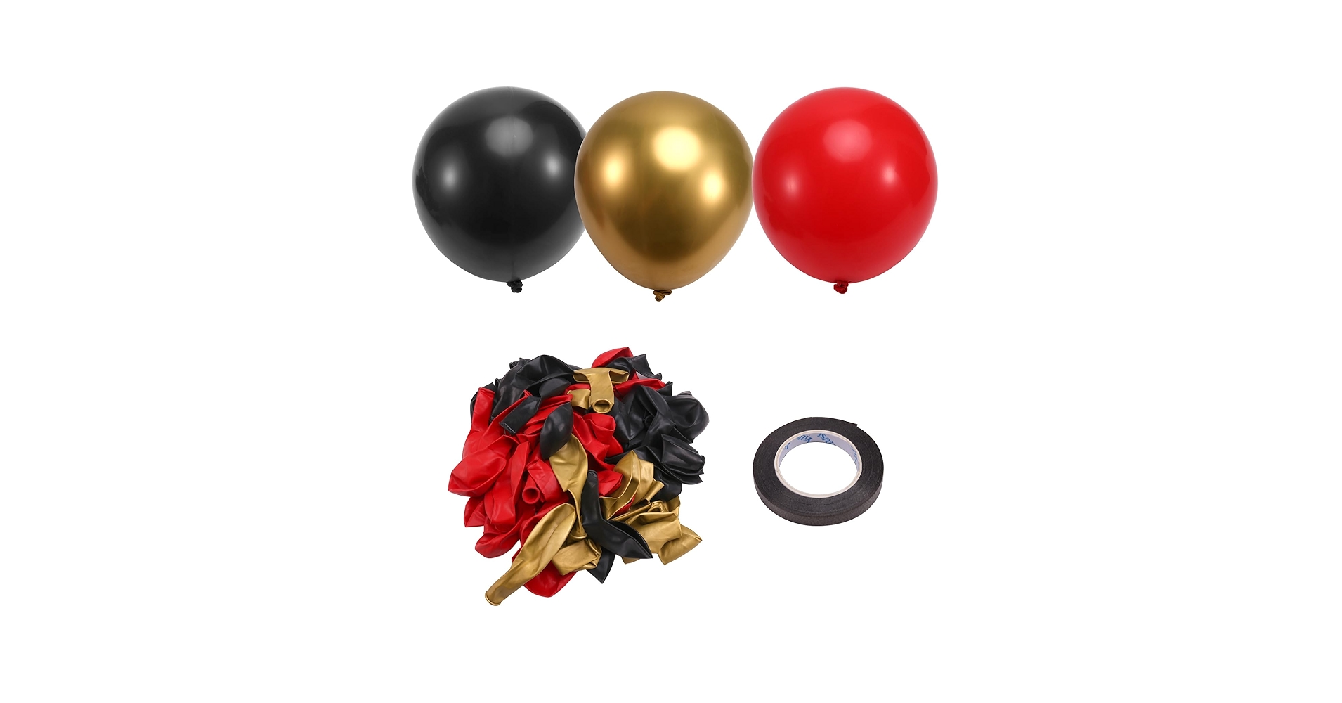 Amazon | Chaksy 赤、黒、金の風船、誕生日、退職、卒業式用の