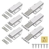 Push to Open Drawer Latch Jiayi 6 Pack Heavy Duty Magnetic Cabinet Latches for Large Door Push Release Magnet Latch Door Drawer Spring Opening Press Out Catch Kitchen Hardware