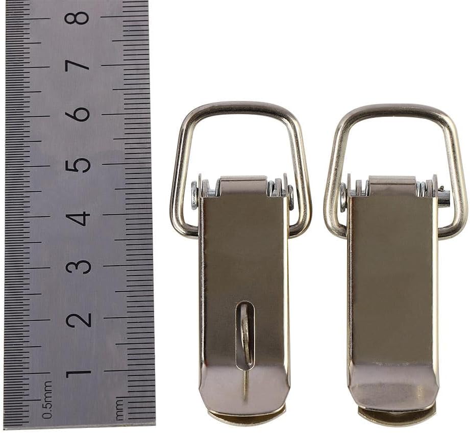 Locks Buckle Convenient Iron Furniture Hardware for Door Window Case Chest Toggle Catch Office Home Improvement(B)