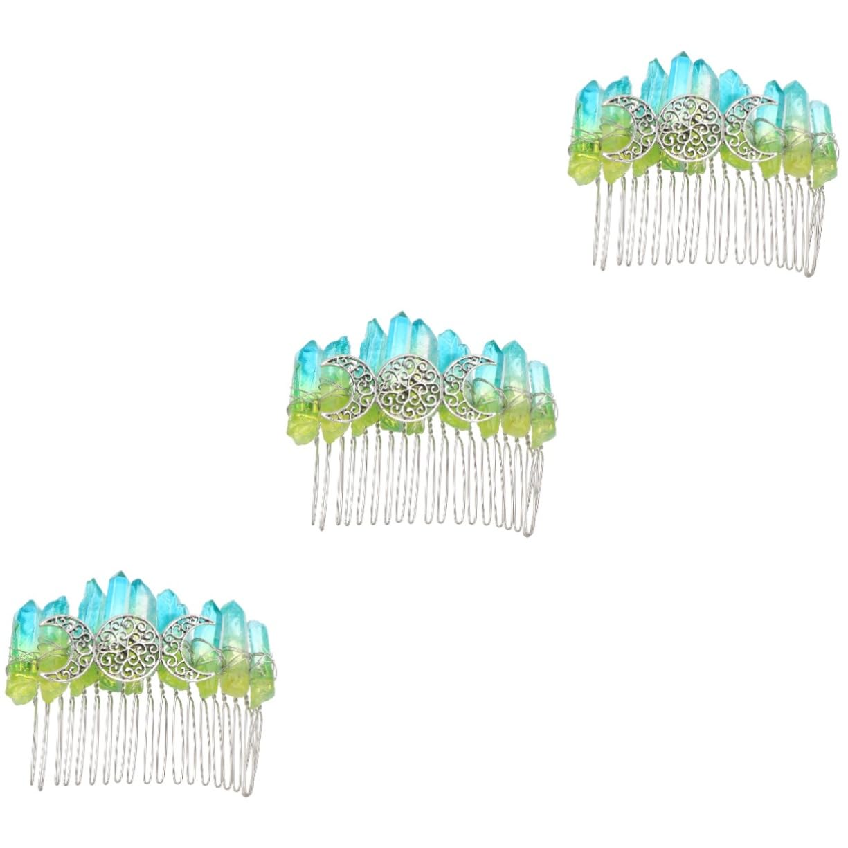 Beaupretty 3 Piezas Peine para el pelo de 20 de plata Niang cepillo de pelo para mujer peine de para mujer decoración vintage pasadores de pelo sombreros exquisitos Perder