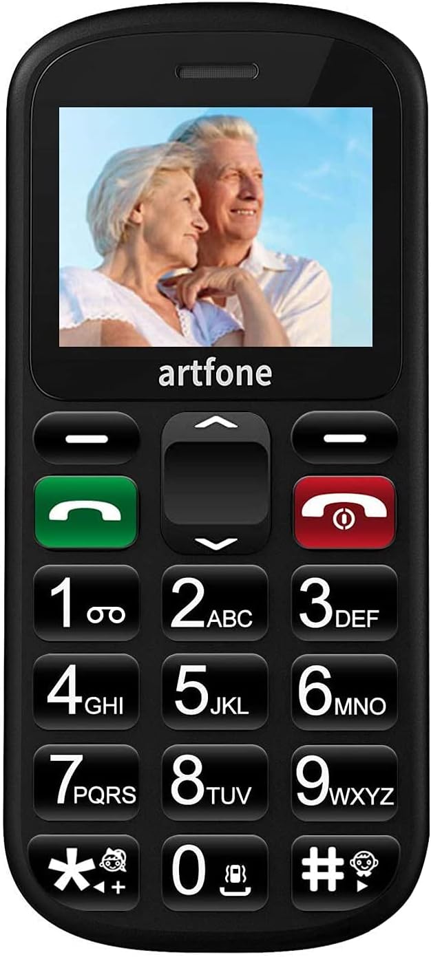 Téléphone Senior CHAKEYAKE - Débloqué, Grosses Touches - Orange - 2G, Double SIM