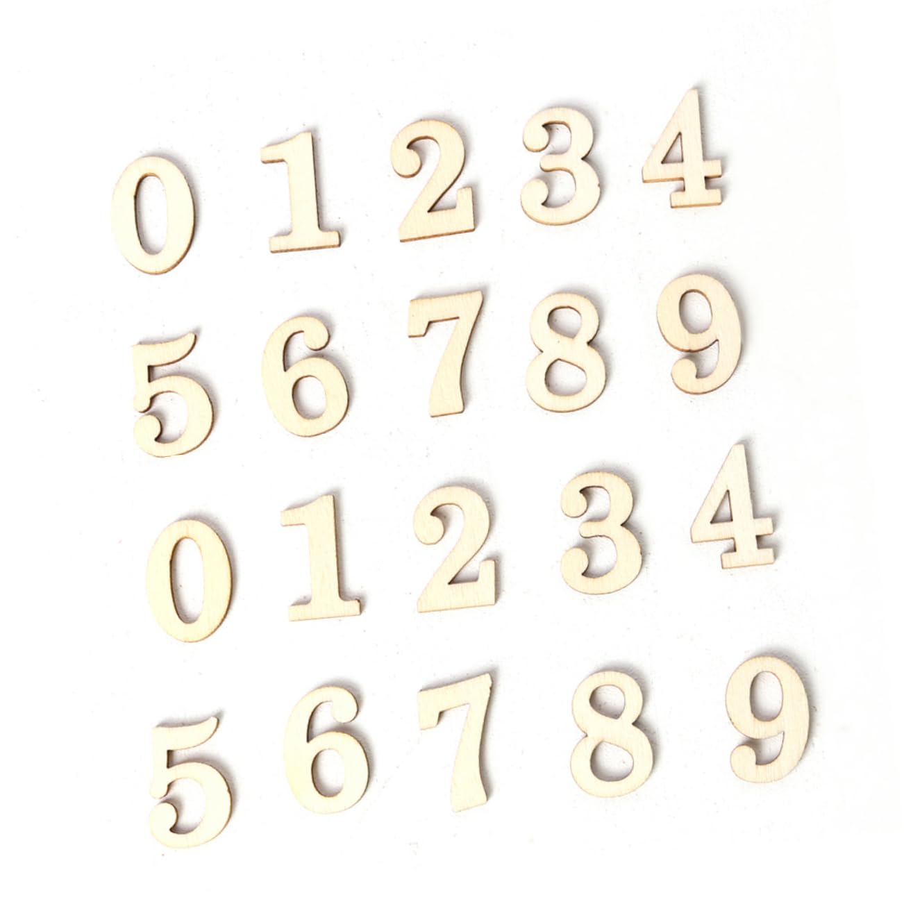 Operitacx Home Decor Wooden Letters Numbers 124pcs Adhesive En Letters for DIY Craft Set