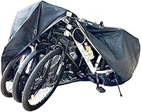 Menkow 2024 Upgraded 2XL Waterproof Bike Cover for 2-3 Bikes - Outdoor Protection with Lock Holes & Windproof Buckles