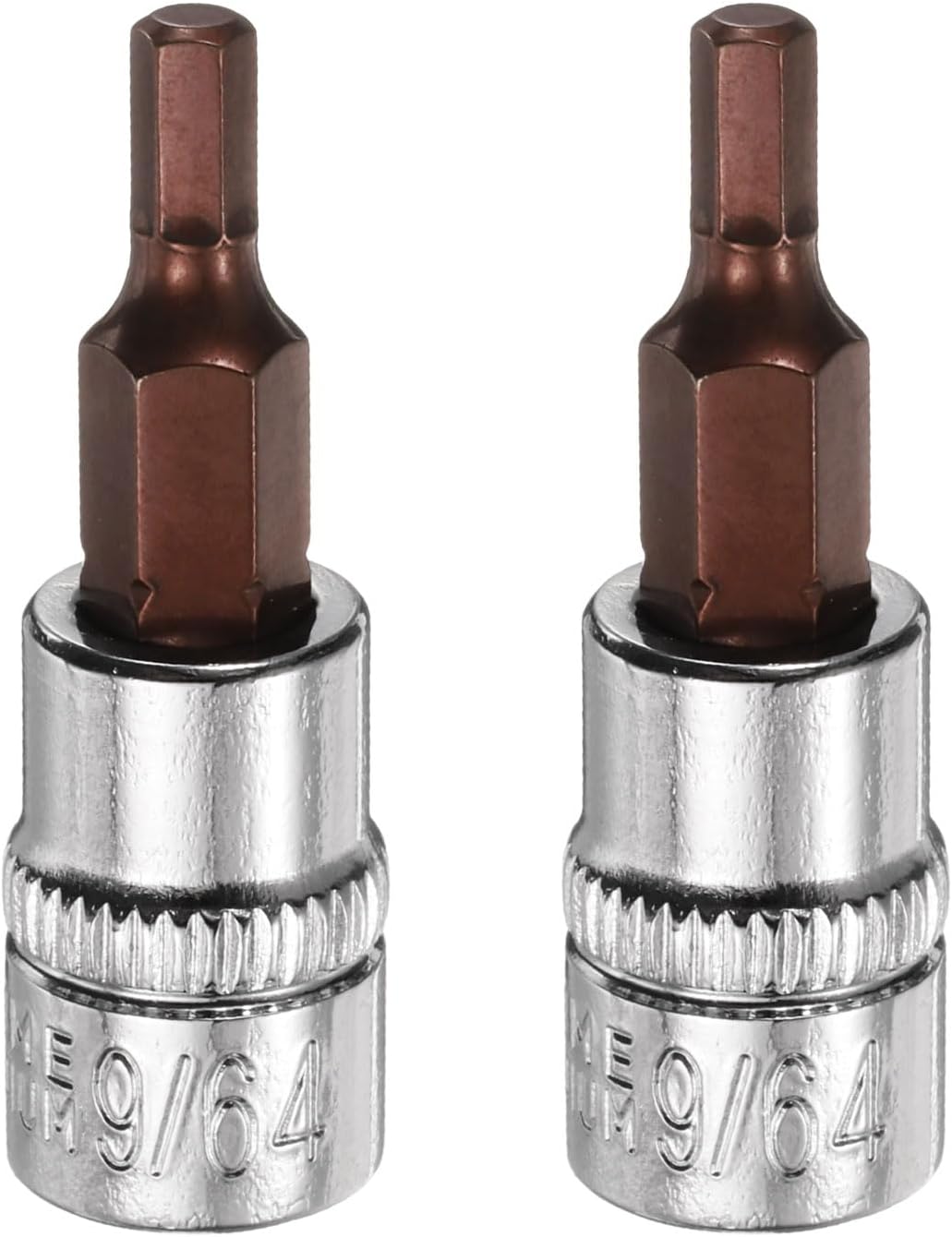 HARFINGTON 2pcs 5/32" Hex Bit Socket 1/4" Square Drive SAE Extension Impact Bit Power Nut Driver Set S2 & CR-V Steel Socket Ratchet Wrench Bits