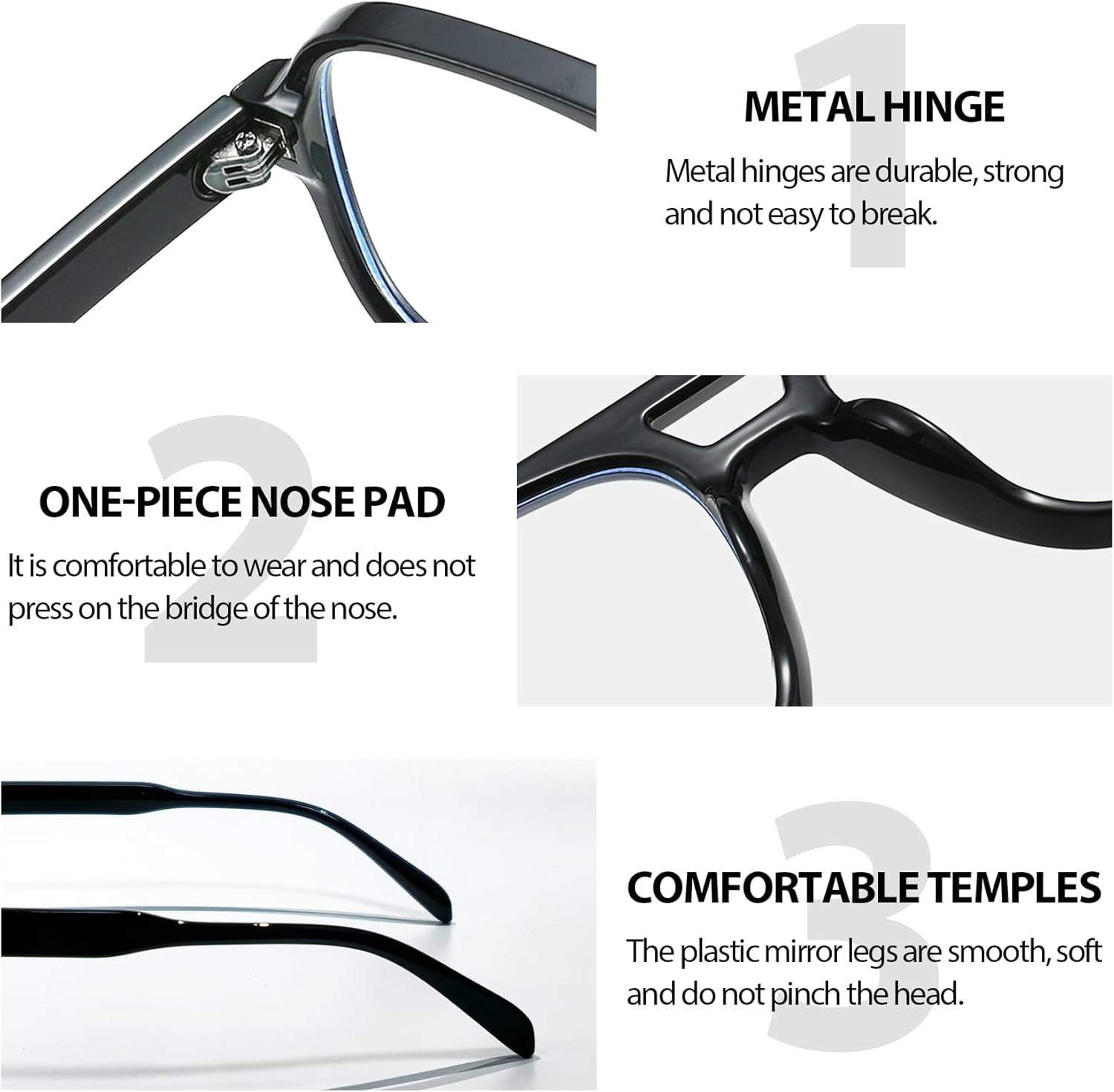 Retro Aviator Eyeglasses Frames for Women Men Trendy Non-prescription Square Blue Light Blocking Glasses - Image 5