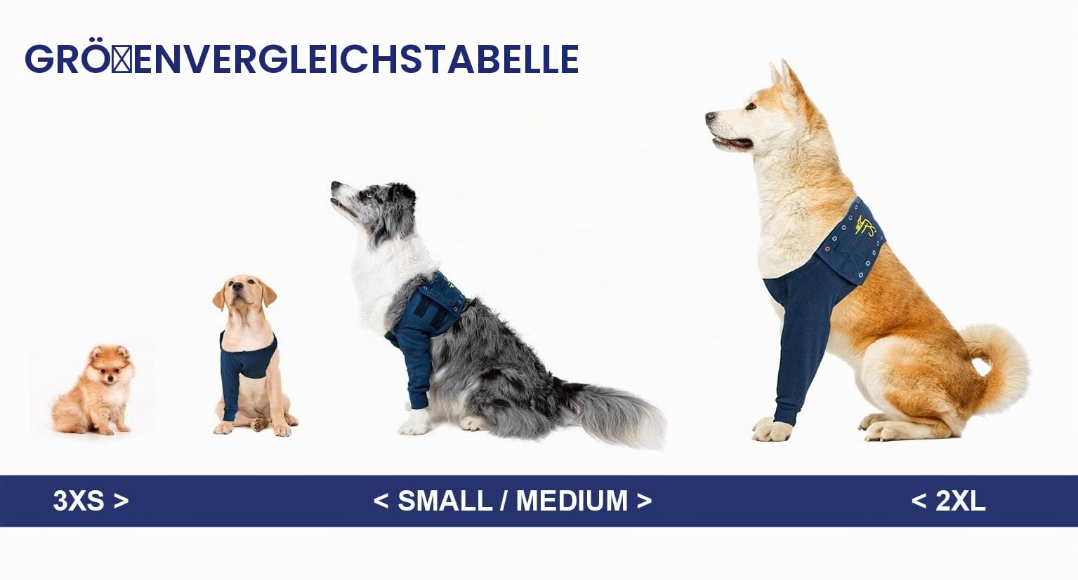 MPS Medical Pet Shirt - TAZ, Vorderbein Ärmel für Hunde, L