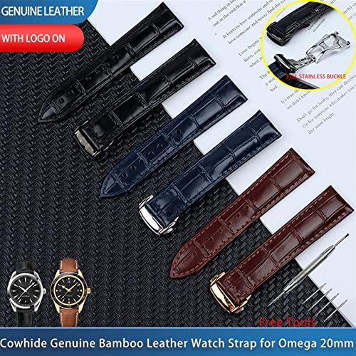 Bracelet de montre en cuir Seamaster Speedmaster Deville avec logo - 7