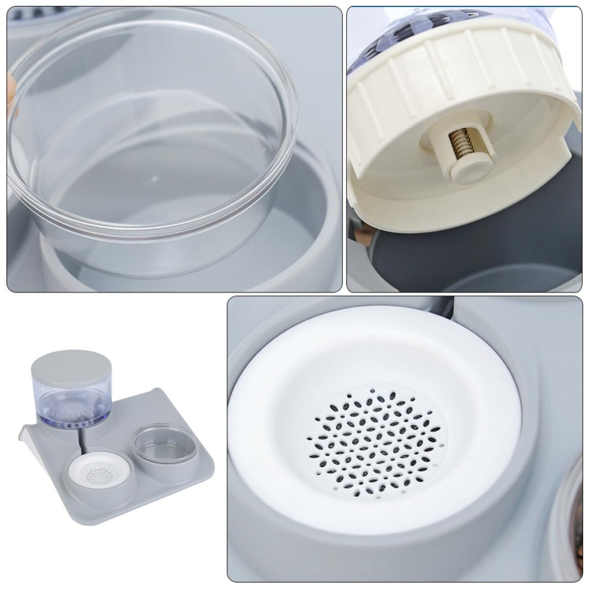 GALPADA Automatischer Futternapf und Wassernapf für Haustiere aus Edelstahl mit Glatter Oberfläche Sauber und Hygienisch für Hunde und Katzen Zuhause