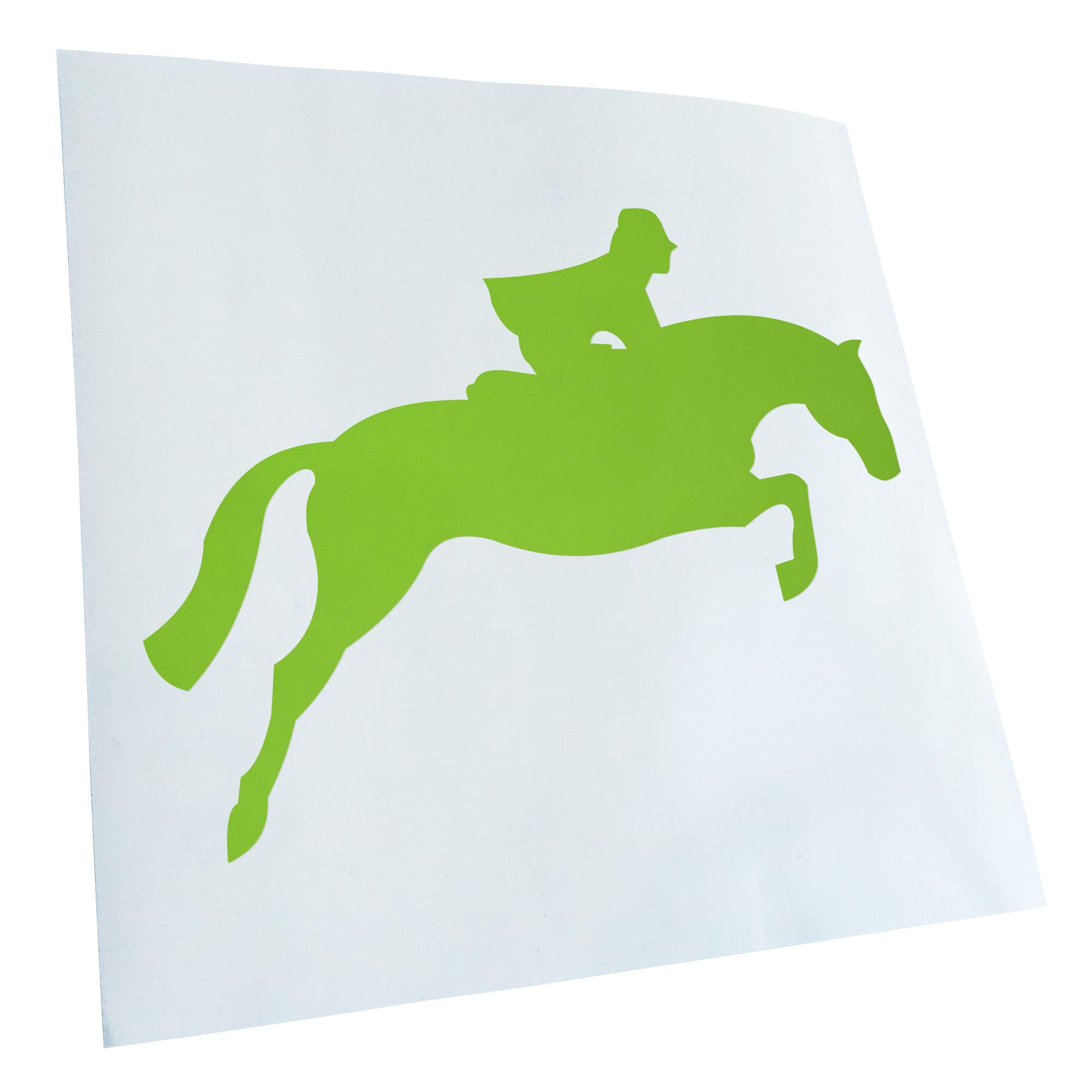 Kiwistar - Car Sticker - Green - 40 x 31 cm Jumping - Showjumping - Free - Rear Window Car Sticker Weatherproof for Car Truck Moped Truck - Sticker Exterior Self-Adhesive Tuning Accessories for