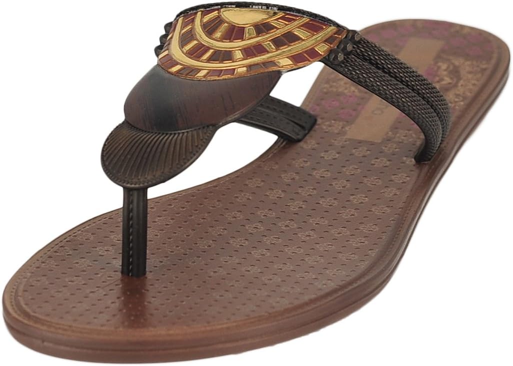 Tribal Thong Brown/Black Womens Flip-Flops Size 10M