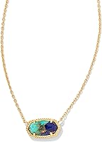 Vista 13 de Kendra Scott - Collar Elisa con dije para mujer, joyería de moda, chapado en oro de 14 quilates