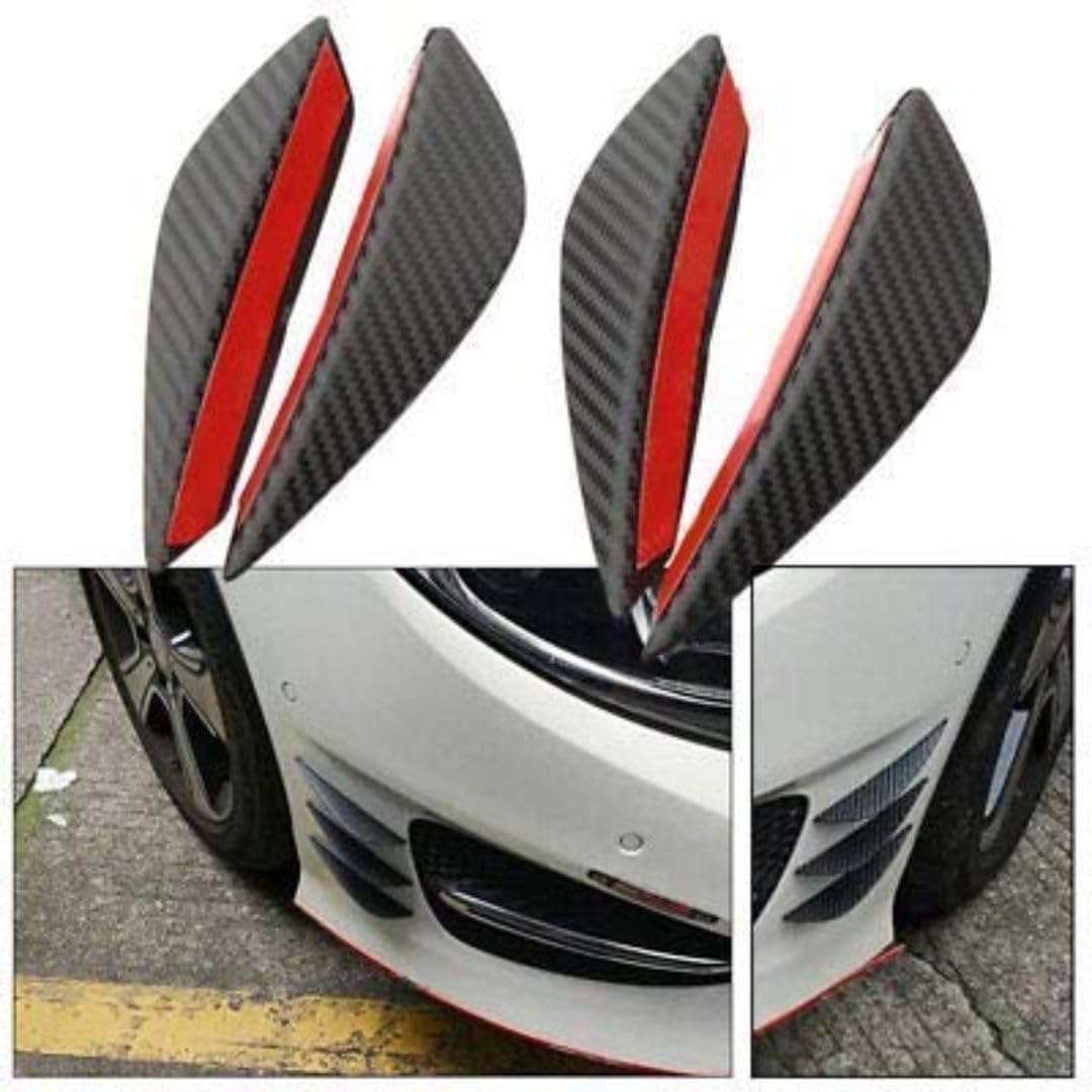 MEDIRICH� | 4Pcs | Air Knife Carbon Auto Front Bumper Protector | Lip Splitter Styling | Best Design Car Accessories for Front Bumper Protection (Compatible with Hundai Ve nue)