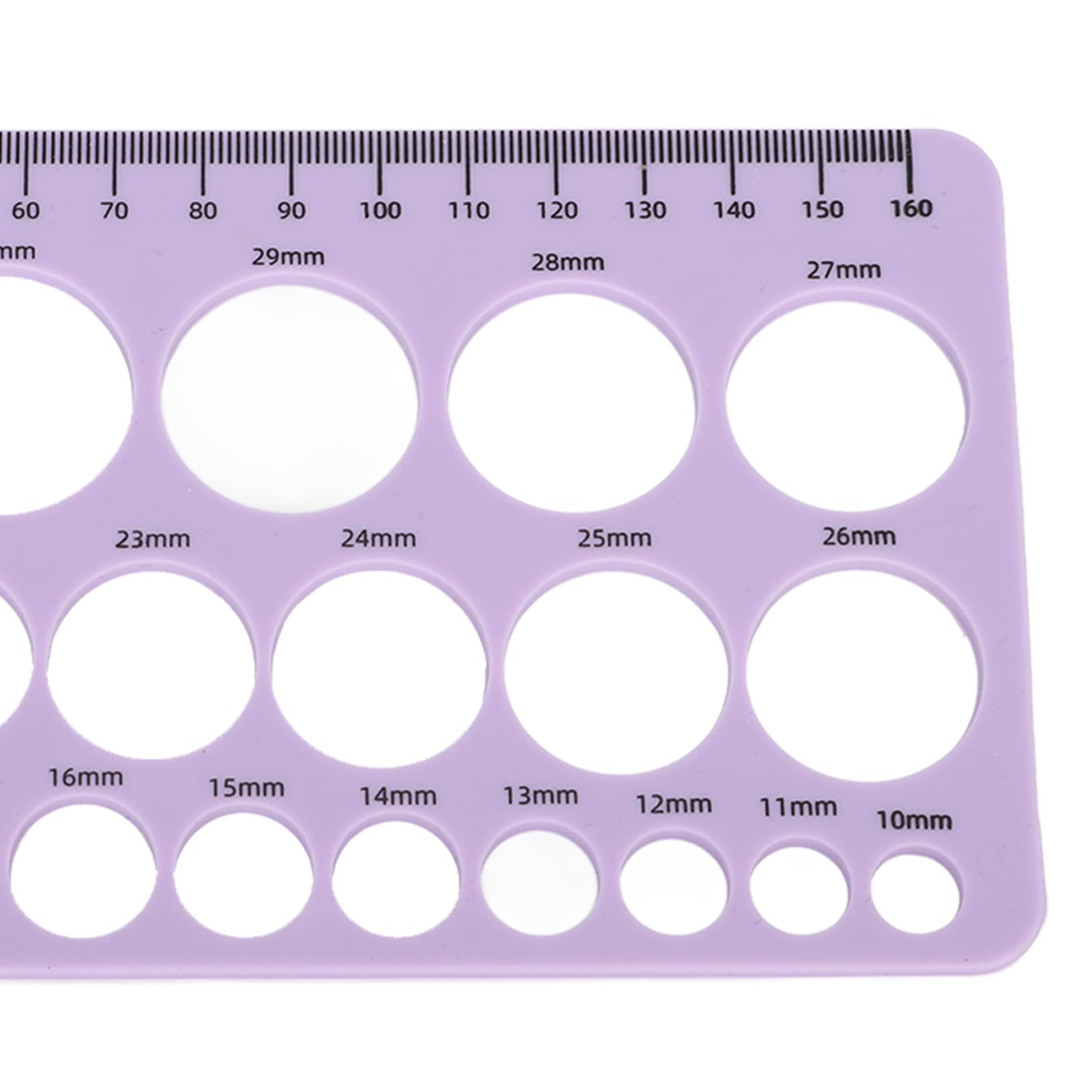 Outil de Mesure de la Bride de Mamelon en Silicone pour le Support D'allaitement Maternel de Pompe à Lait 1,5 M de Ruban Souple (Violet)