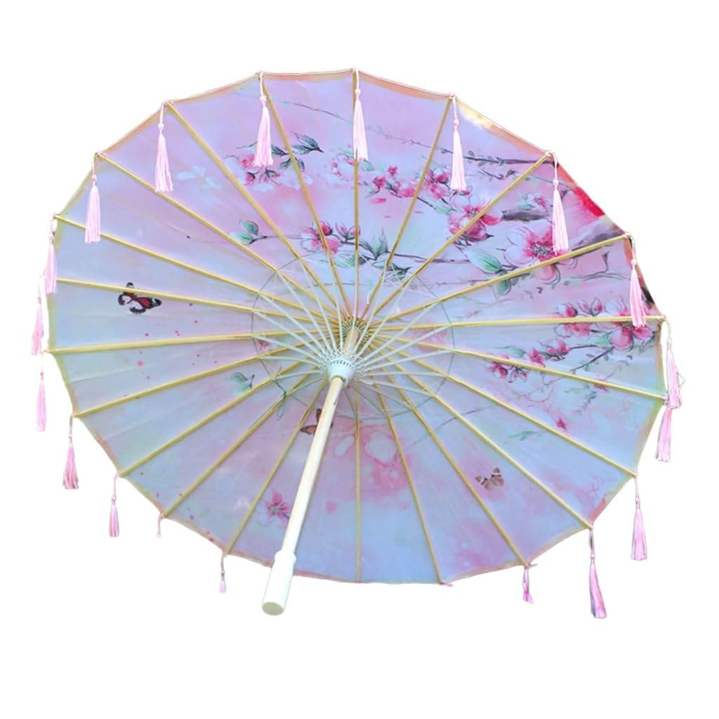 Divuukyi Girls I Divuuky Chinese Umbrella Silk Umbrella Handmade Umbrella Tassels Umbrella Traditional Parasol For Dance Wedding Photography