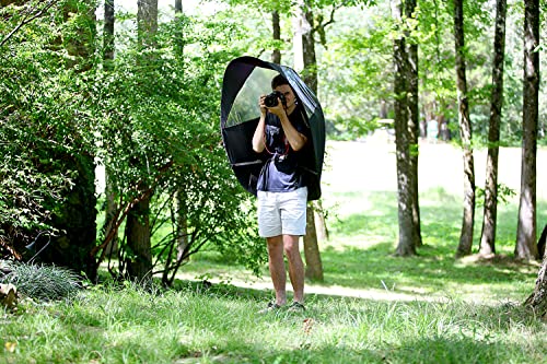 Black Goshelter Canopy For Photographers - Waterproof Rain Or Sun Shade For Outdoor Activities, Wildlife Photography, Weddings, And Nature Shots - Adjustable Strap For Stability And Elbow Room #TOP4