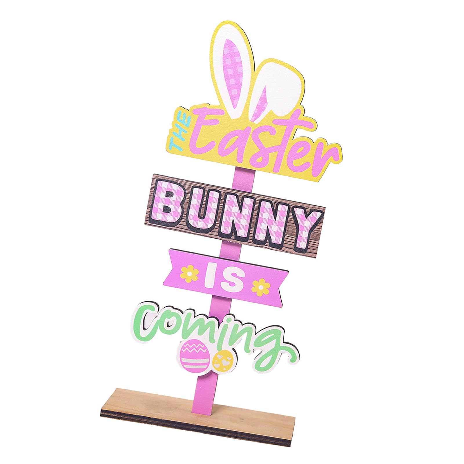 Tsophreniq Easters Home Decors Wood Ornament Featurings Rabbits Ear or Carrot Designs Texture for Festival Ambiances Natural Decoration