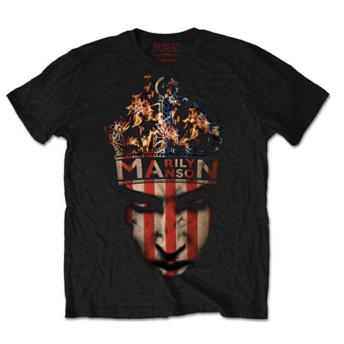 Rock Off Officially Licensed Products Men's Black Marilyn Manson Crown Official Tee T-Shirt Unisex (Xx-Large)