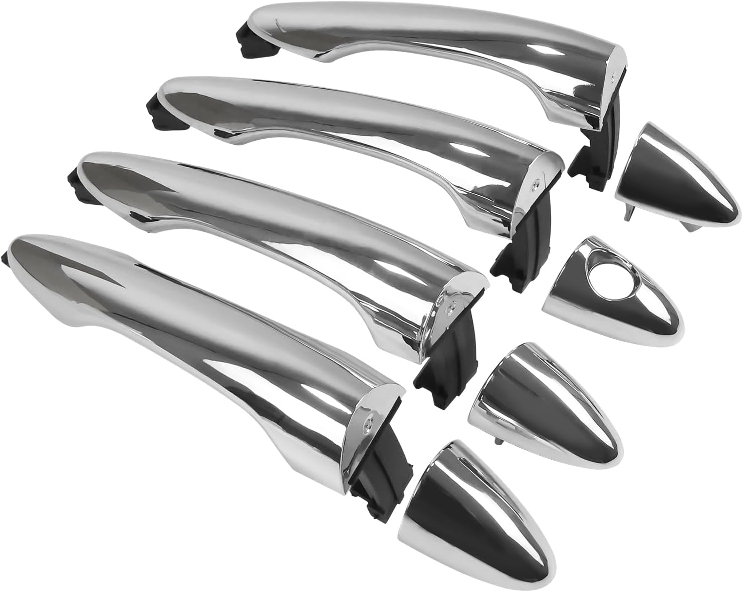 COOL STAR 4Pcs Chrome Front and Rear Driver Passenger Side Exterior Door Handle Compatible with Kia Sportage 2011-2016 Replaces 82661-3W000 826613W000