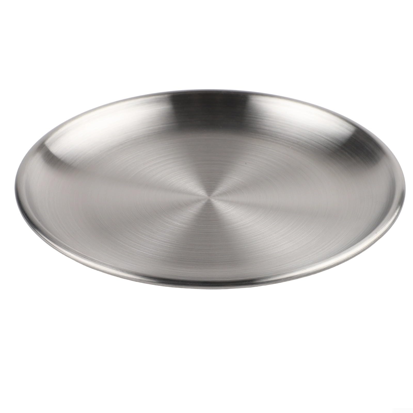 Mensola da portata in acciaio inox a 3 piani per dessert e snack, alzata rotonda per torte in acciaio inox 304, lavabile in lavastoviglie, vassoio moderno per buffet e feste, argento (argento)