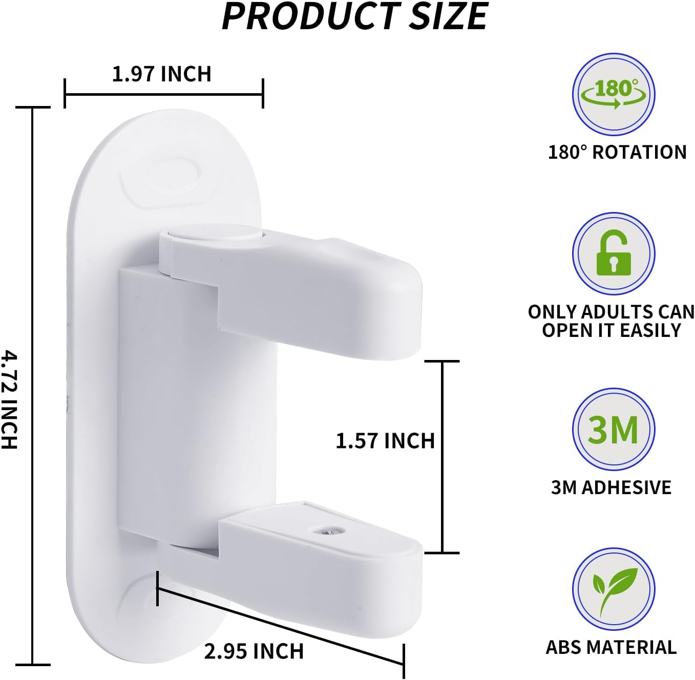 2 Pcs Door Lever Lock for Child Safety - Prevents Toddlers from Opening Doors - Baby Proofing Door Handle Lever - Door Lever Lock - No Tools Needed