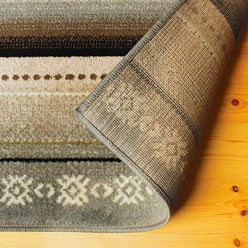 Superior Area Rugs For Bedroom, Farmhouse, Kitchen, Entryway, Laundry Room | Living Room Decor | Delgado Collection, 4' X 6', Beige #TOP3