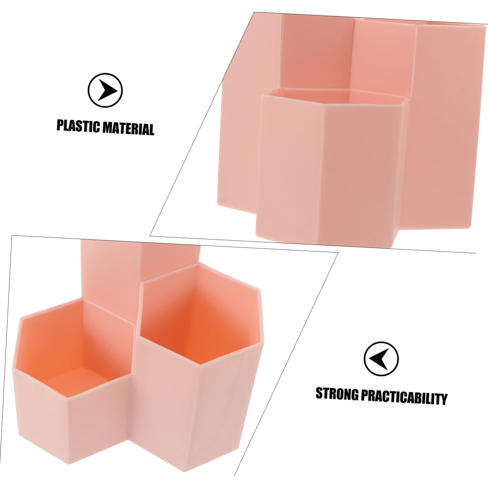 FRCOLOR 3pièces Organiseur De Bureau Multifonctionnel Lattice Pour Maquillage Et Fournitures De Bureau Pot à Crayons Et Rangement De Pinceaux