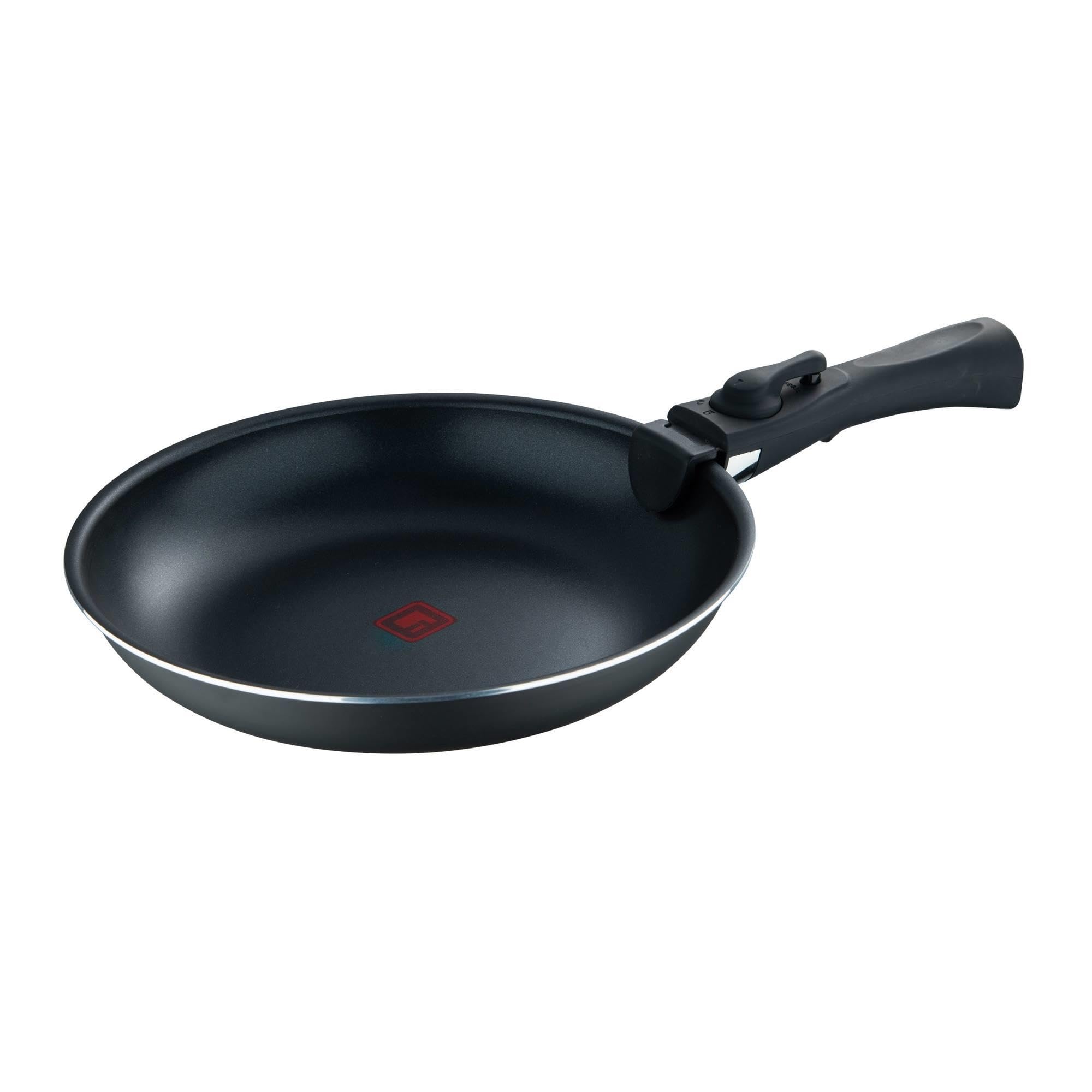 Bergner Click&Cook - Juego 2 Sartenes 24-28cm Aluminio Con Mango Desmontable + 3 Moldes Horno Redondos