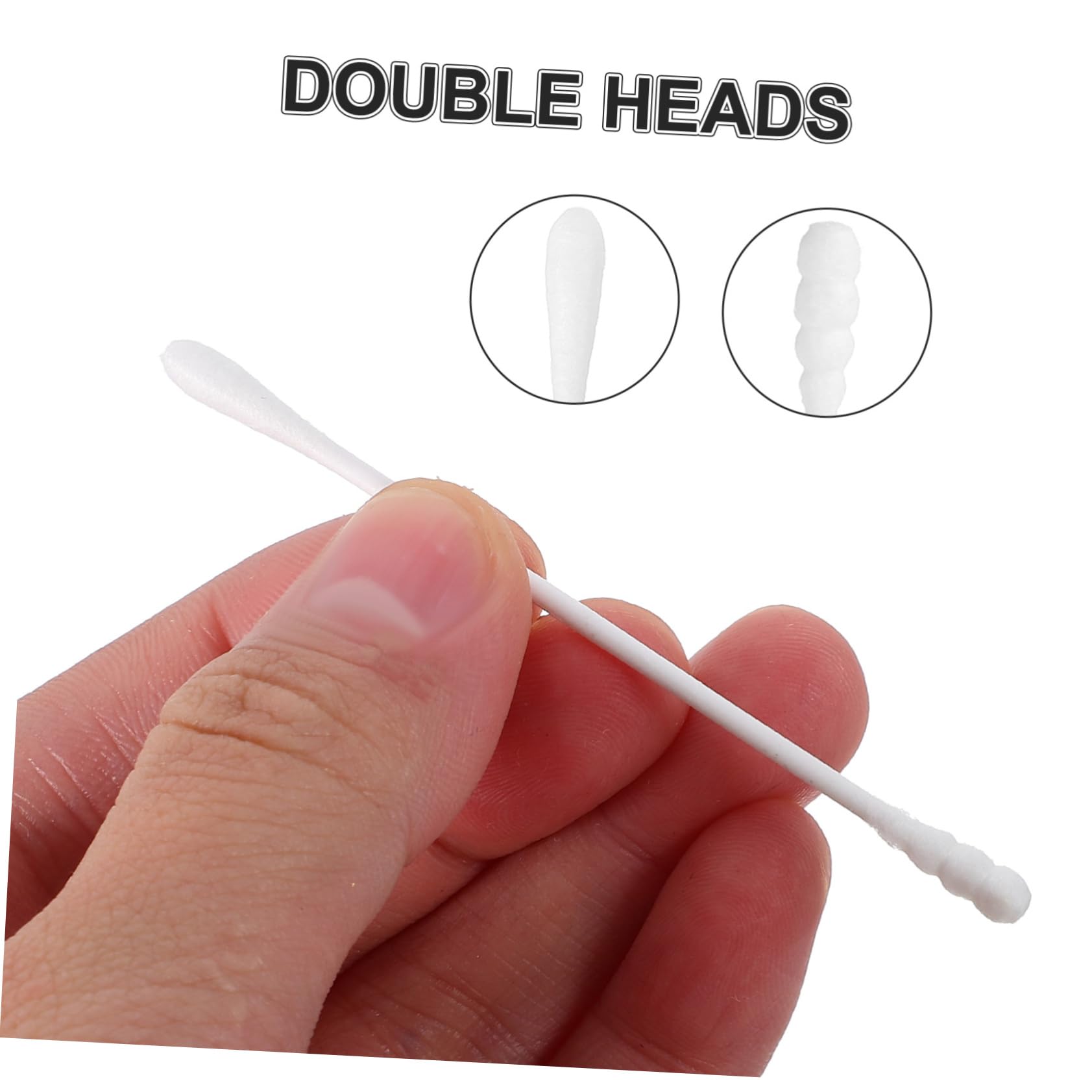 FRCOLOR 200pcs Cotton Buds Swabs 2 Heads Makeup Tool Double Sided Face Pads for Ears and Baby Care