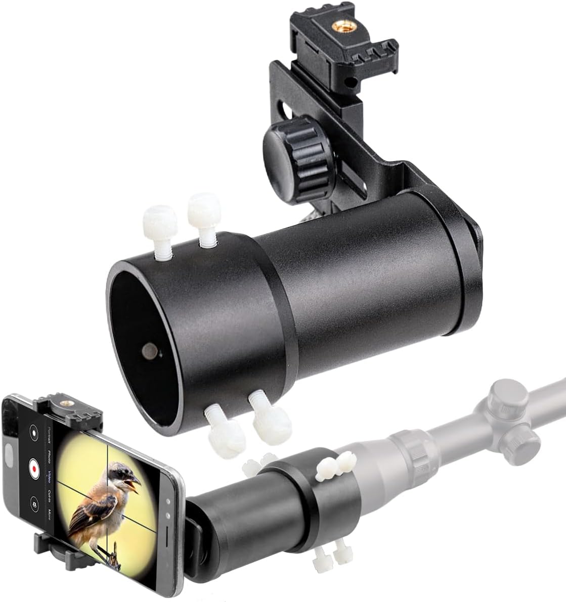 Smartphone Scope Adapter - Universal Mount for Photography & Wildlife Observation - Fits 38mm-46mm Eyepieces