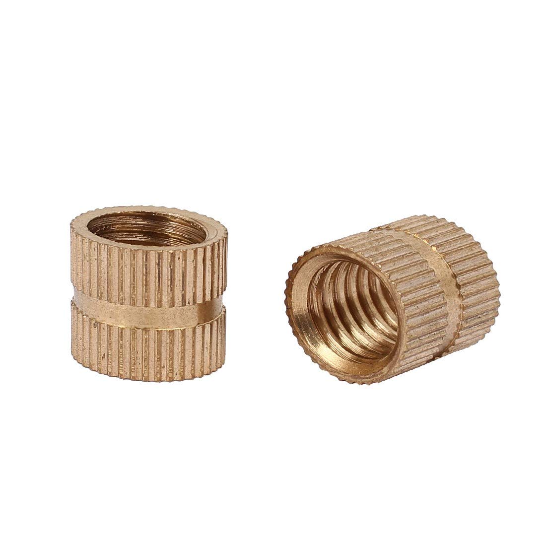 New Lon0167 M10x12mmx12mm Brass Featured Female Threaded Knurl reliable efficacy Round Insert Embedded Nut Fastener 200pcs(id:be3 7d bf 03d)