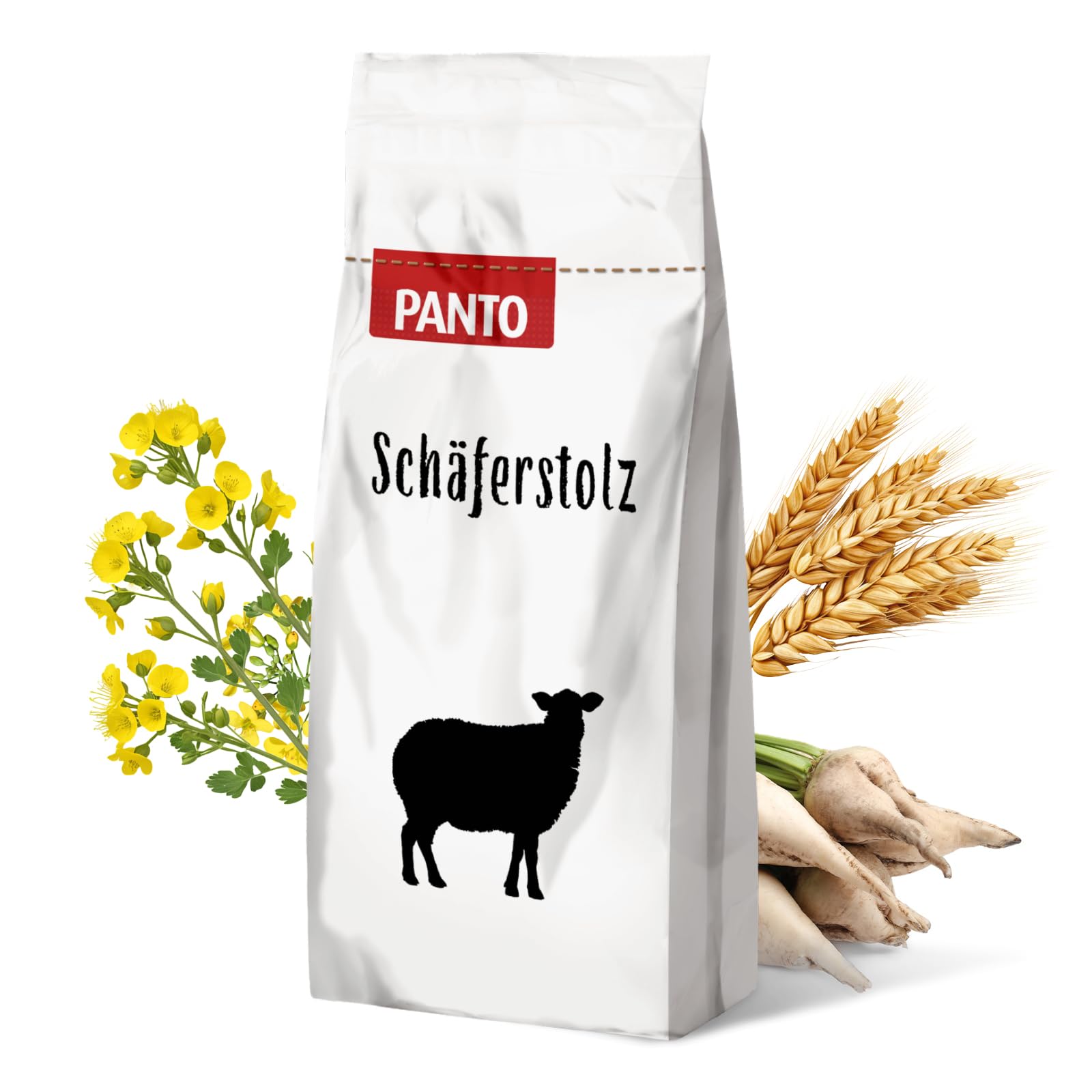 Panto Schäferstolz 25kg – hochwertiges Ergänzungsfuttermittel für Schafe und Ziegen ohne Kupfer, Schaffutter zur frühen Beifutter-Aufnahme