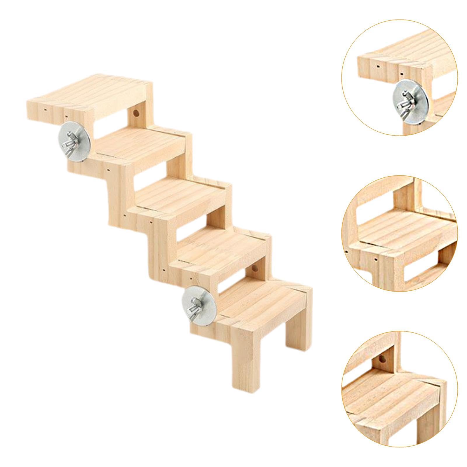 Baoblaze Bird Cage Climbing Ladder Pet Parrot Playstand Climbing Stair Bird Playground for Cockatiels Parakeets Conures Lorikeet, 18x9.3x5.3cm