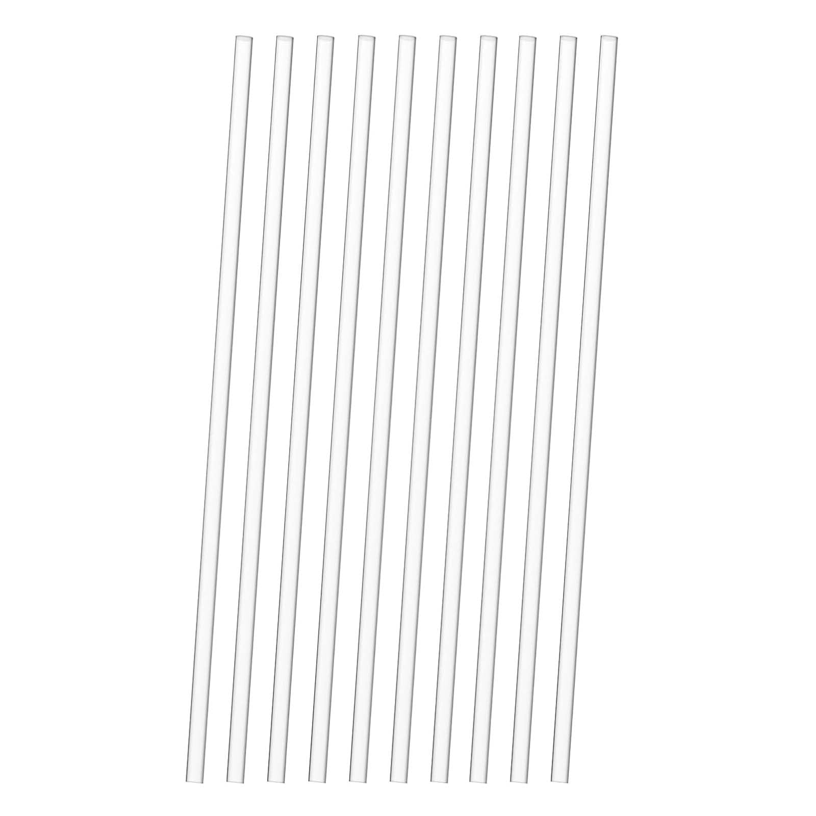 DFDPAXL 10 Pcs Acrylic Round Rods Acrylic Strip Sticks Length 300Mm, Diameter 2-5Mm Suitable for DIY Crafts Party Decoration,Diameter 5mm