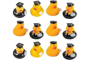 12 Graduation Duckies Party Favors with Cap and Diploma | 2 Inch