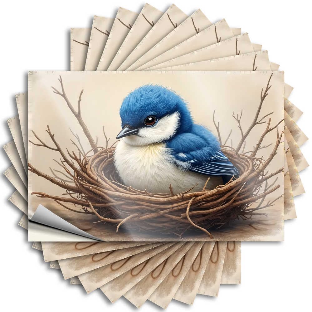 Southern Decal, Back Porch Decor Garage Blue Bird Nesting in Nature | Funny Quote Travel Decals(8X12CM)