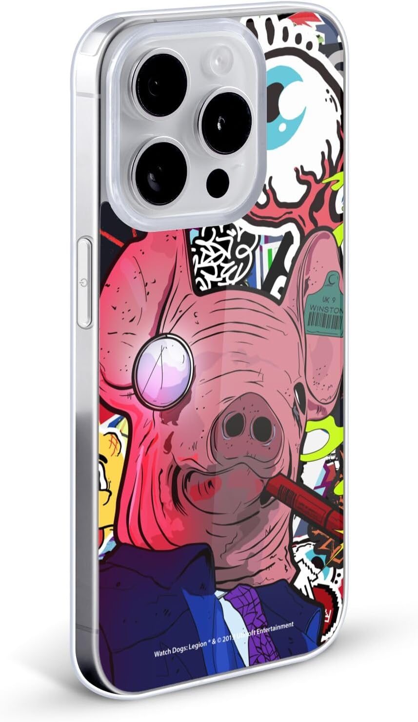 Head Case Designs Officially Licensed Watch Dogs Legion Winston Stickerbomb Street Art Gel Case [Military Grade Protection] Compatible with Apple iPhone 12 Pro Max and Compatible with MagSafe image 2
