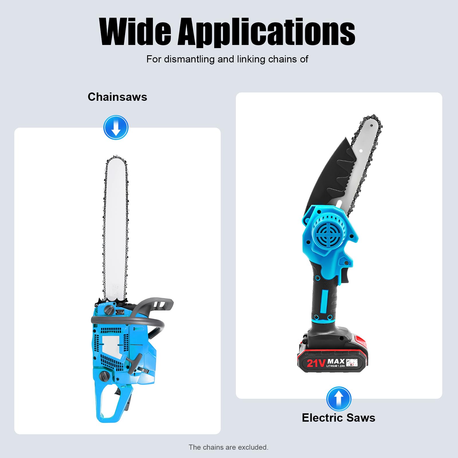 WsrrLun 2 in 1 Chain Breaker & Riveter Tool, Heavy Duty Integrated Chain Breaker Riveter Machine w/ 3 Punches & 2 Connectors, Desktop Mounted for Chainsaw & Electric Saw