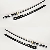 Vista 6 de Espada Katana Wuaiyebet forjada a mano con acero de carbono de alto contenido 1045/1060, tradicional, espadas samurai japonesas, hoja completa