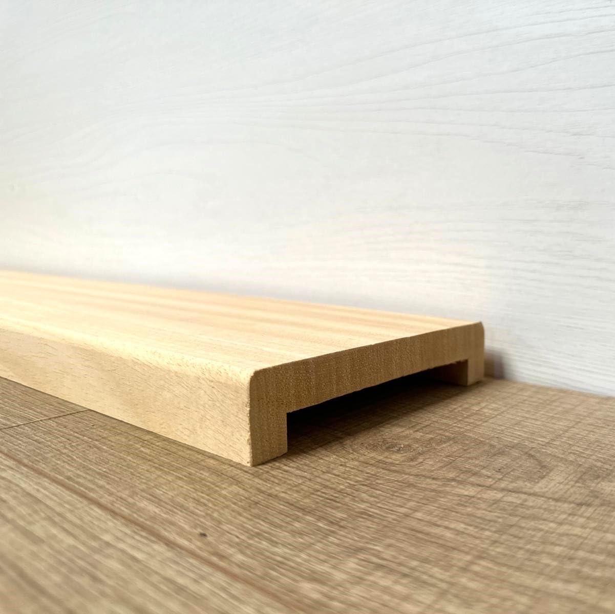 Coprimuretto Massello In Legno Non Verniciato mm. 30X155X2500 Per Muro Da mm. 130 (Prezzo Per ml. 2, 5)