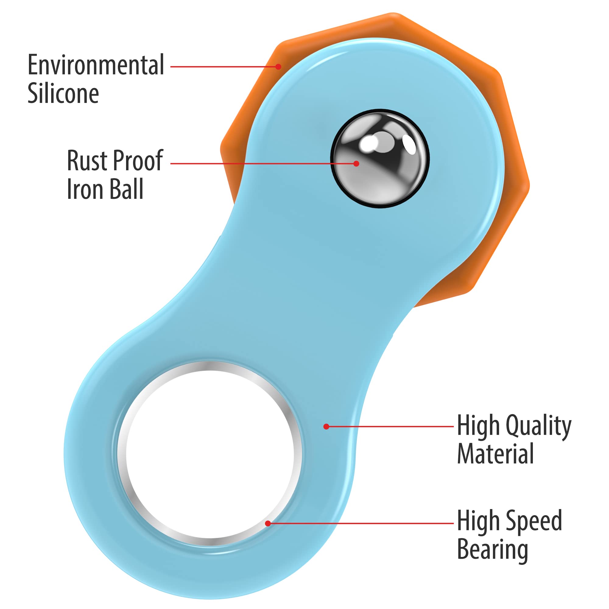 Fidget Spinners Toy Adults,Valentines Day Gifts for Him Teen Boy,Gifts Suitable for Children with Autism and ADHD,Quiet Office Desk Toy,Excellent for Relieving Stress and Anxiety Toys (Blue)