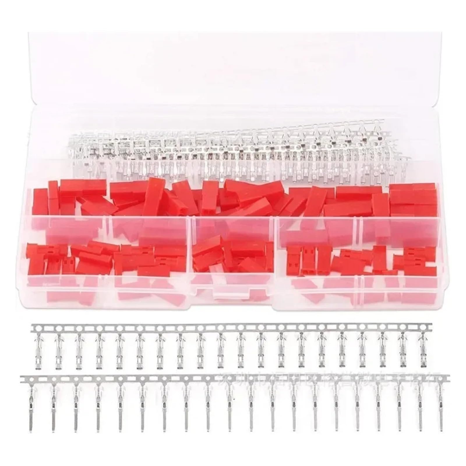 VWWJCCRO 300Pcs 50Set 2.54mm 2Pin Female Male Housing Crimp Terminal Connectors Kit Compatible with JST SYP Terminal Kit